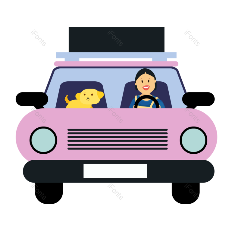 卡通图片,户外元素,汽车PNG,旅行免抠素材